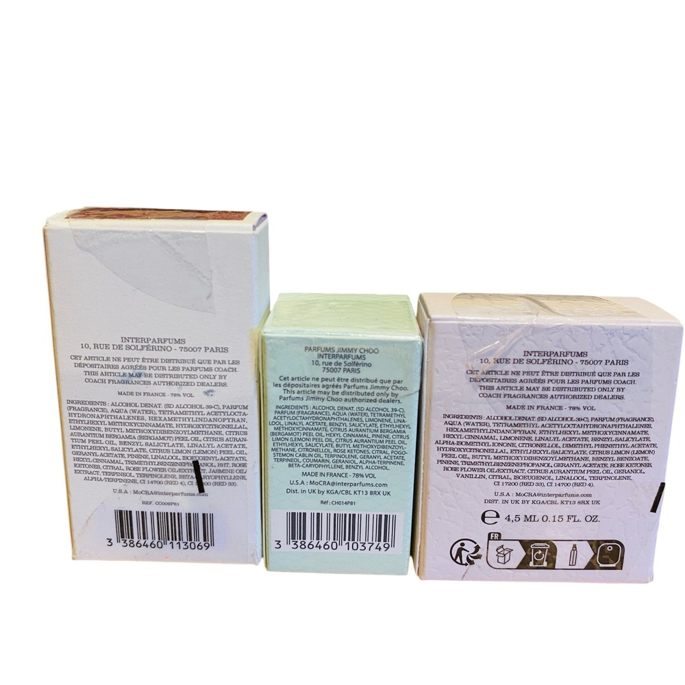Coach Dreams,Jimmy Choo Floral, Coach NY Piece Mini Fragrance 3 piece SET 4.5oz - Picture 2 of 2